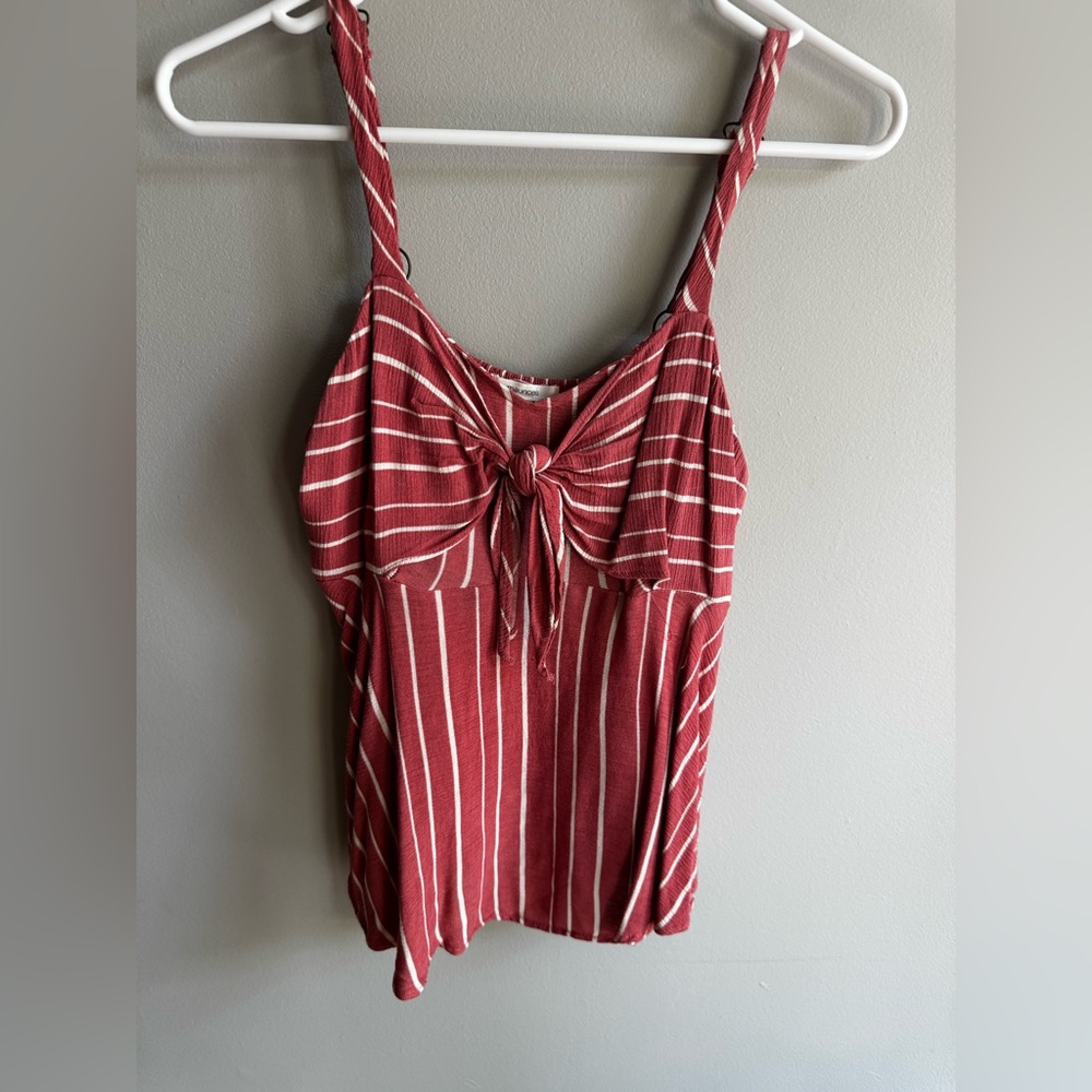 Maurices Red and White Striped Camisole